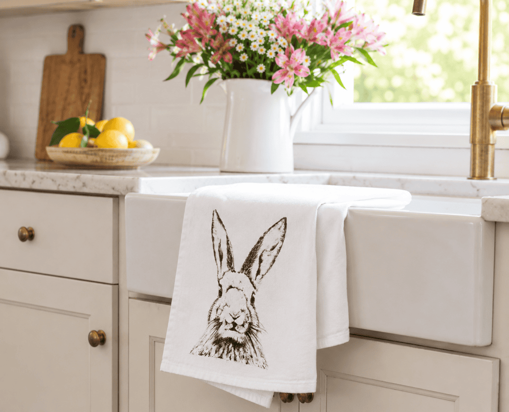 DIY Fabric Transfer Tea Towels (Easy Custom Kitchen Towel Tutorial)
