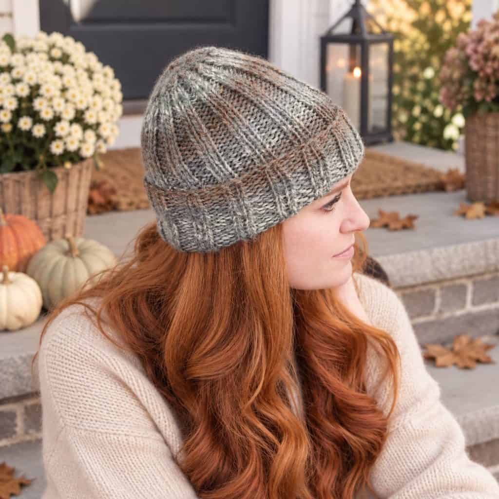 Women’s Flat Knit Hat Free Knitting Pattern (Perfect for Beginners!)