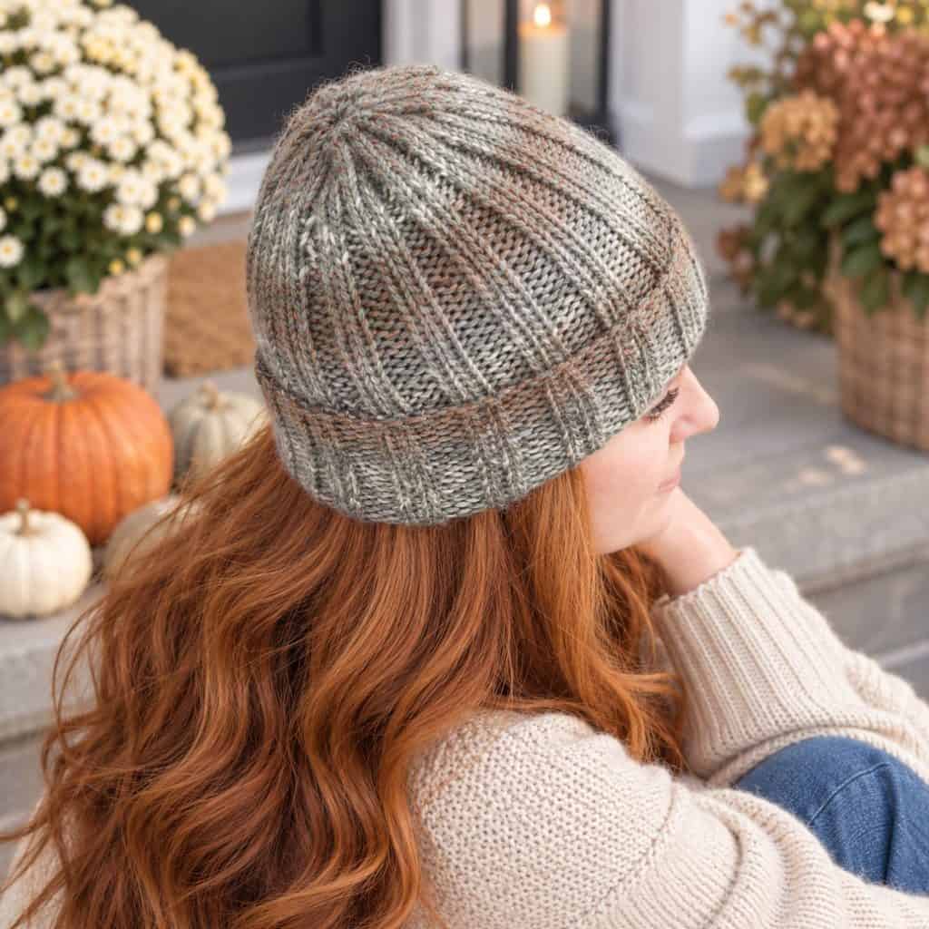 Women’s Flat Knit Hat Free Knitting Pattern (Perfect for Beginners!)