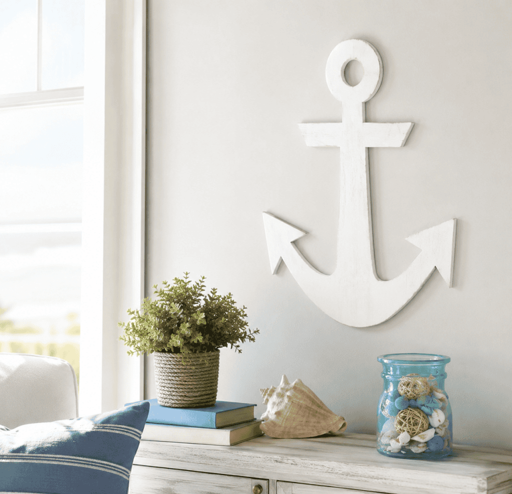 Coastal Anchor Wall Decor DIY (Easy Beach House Decor You Can Make on a Budget)