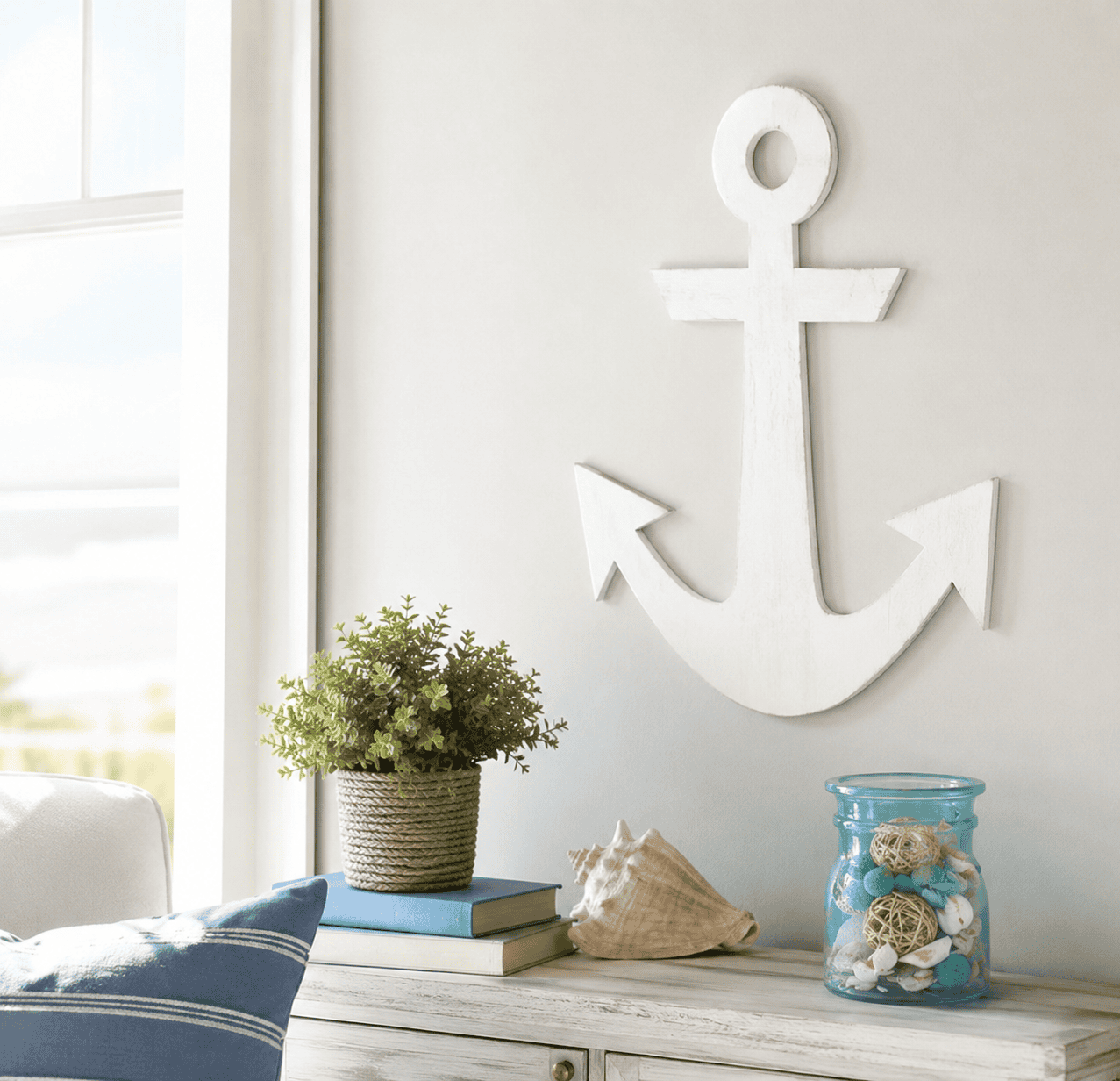 Coastal Anchor Wall Decor DIY (Easy Beach House Decor You Can Make on a Budget)