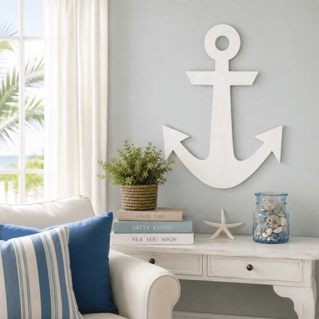 Coastal Anchor Wall Decor DIY (Easy Beach House Decor You Can Make on a Budget)