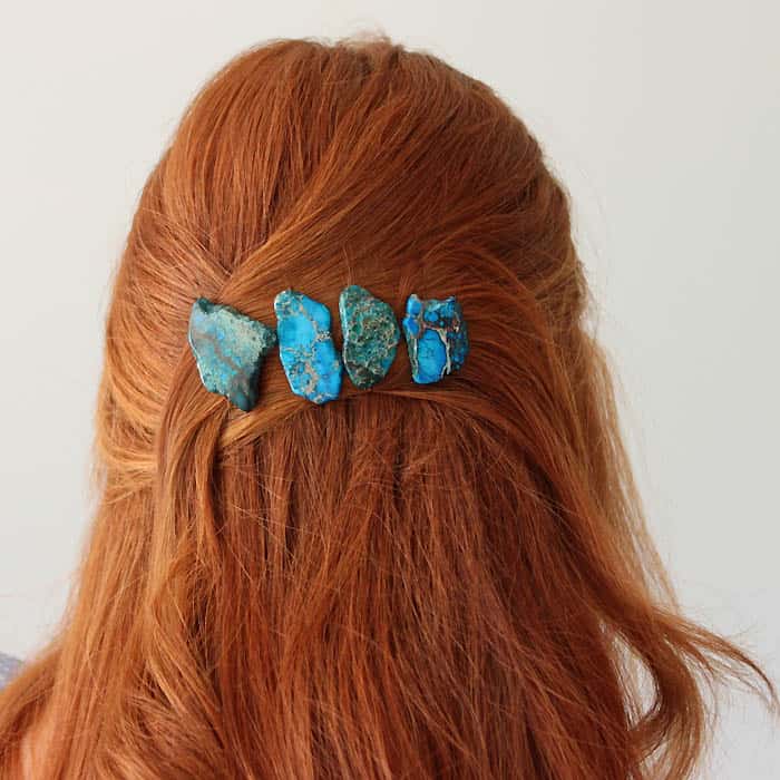 2 Minute Jasper Hair Pins DIY