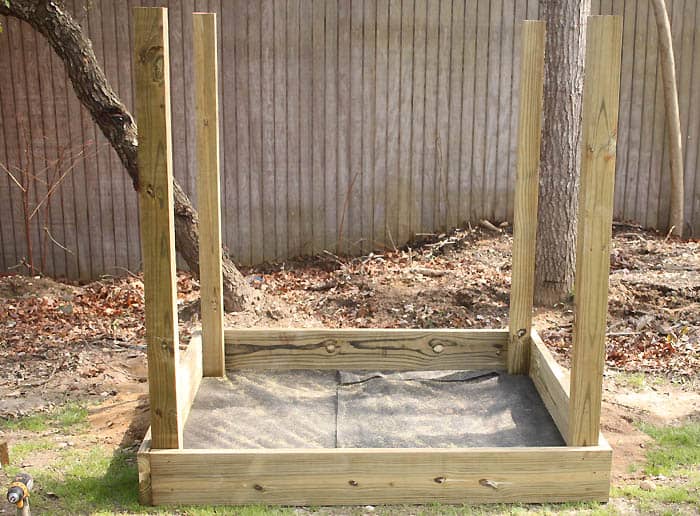How to build a sandbox with a roof