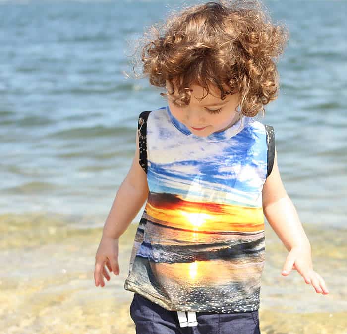 How to Sew a Toddler Tank Top using a t-shirt as a pattern
