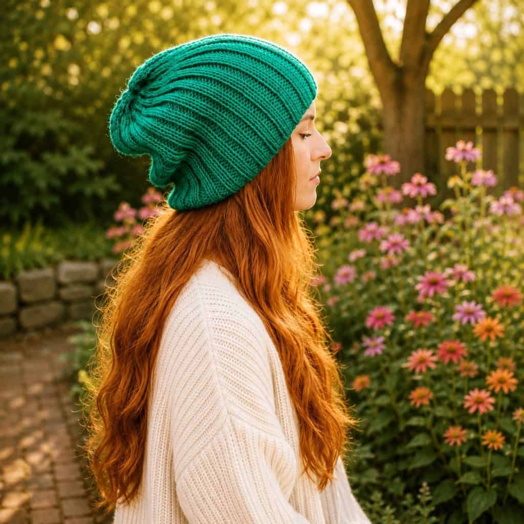 Easy Slouch Beanie Knitting Pattern (Beginner-Friendly Ribbed Hat You’ll Wear Everywhere)
