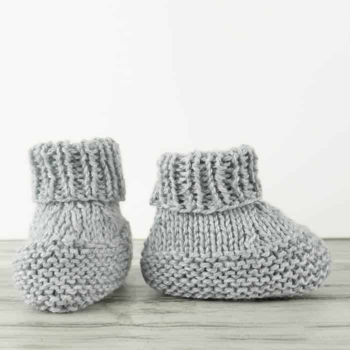 Flat Knit Baby Booties Free Knitting Pattern