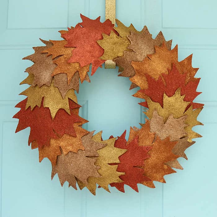 Metallic Leaf Wreath DIY- Inspired by Pottery Barn 