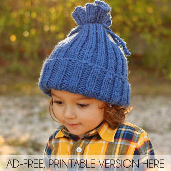 Easiest Toddler & Kids Hat EVER Free Knitting Pattern