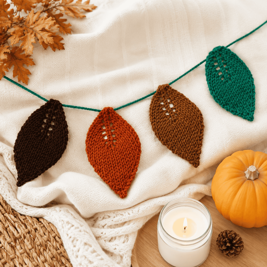 Easy Leaf Knitting Pattern (Free Autumn Leaf Appliqué You’ll Love)