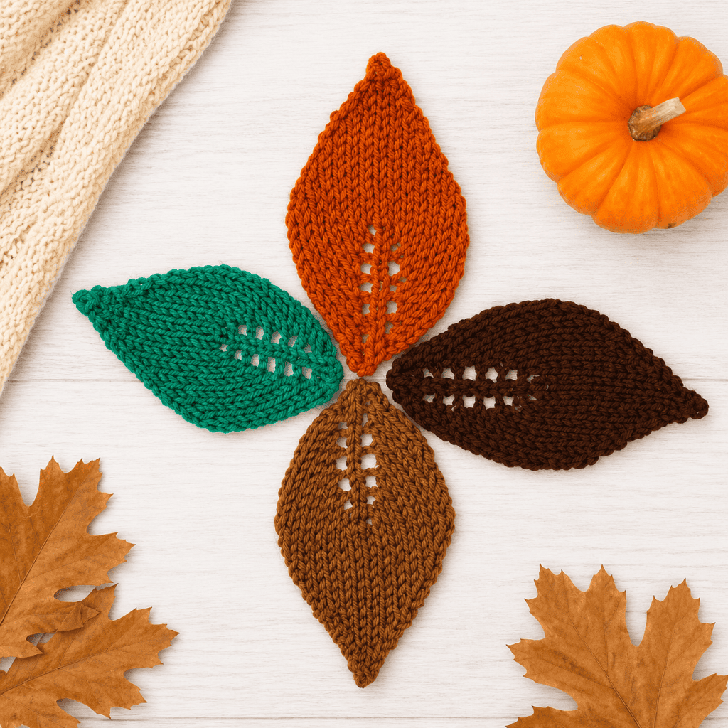 Easy Leaf Knitting Pattern (Free Autumn Leaf Appliqué You’ll Love)