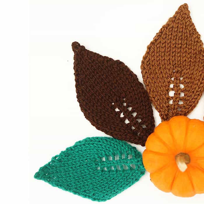 Easy Leaf Free Knitting Pattern by Gina Michele