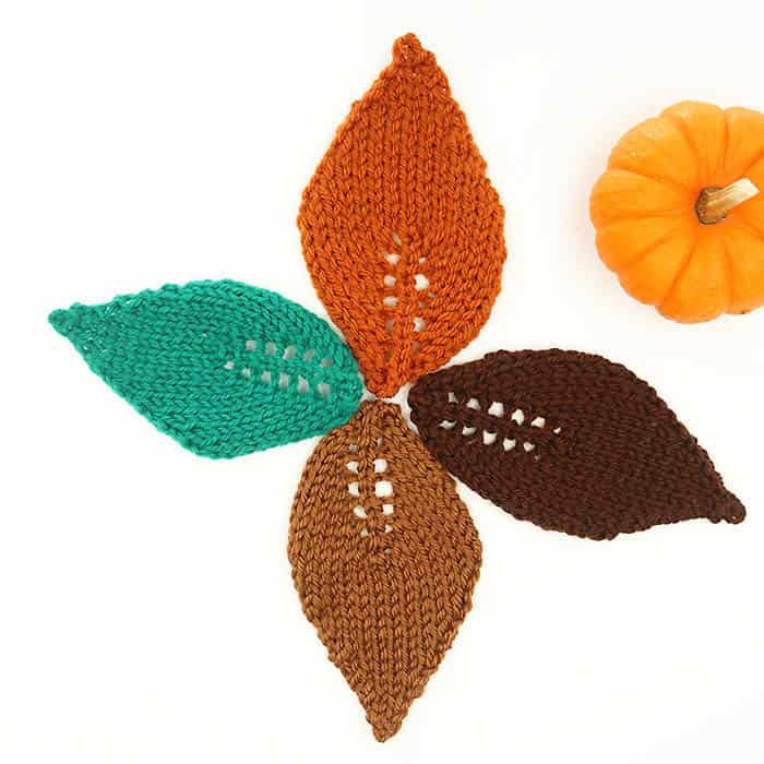 How to knit a leaves by Gina Michele
