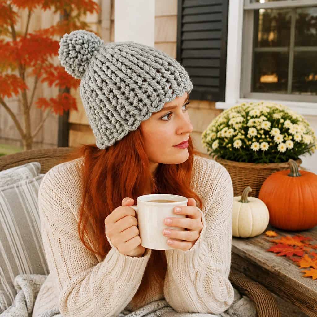 Easy Flat Knit Chunky Hat Pattern – Quick & Beginner-Friendly