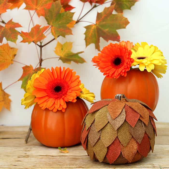 Felt Pumpkin Thanksgiving Centerpiece DIY