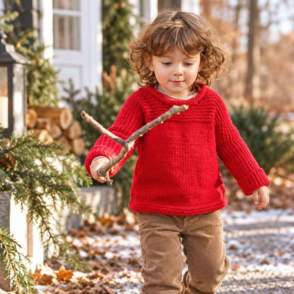 Easy One-Piece Toddler Sweater Knitting Pattern (Beginner-Friendly & Minimal Seaming)