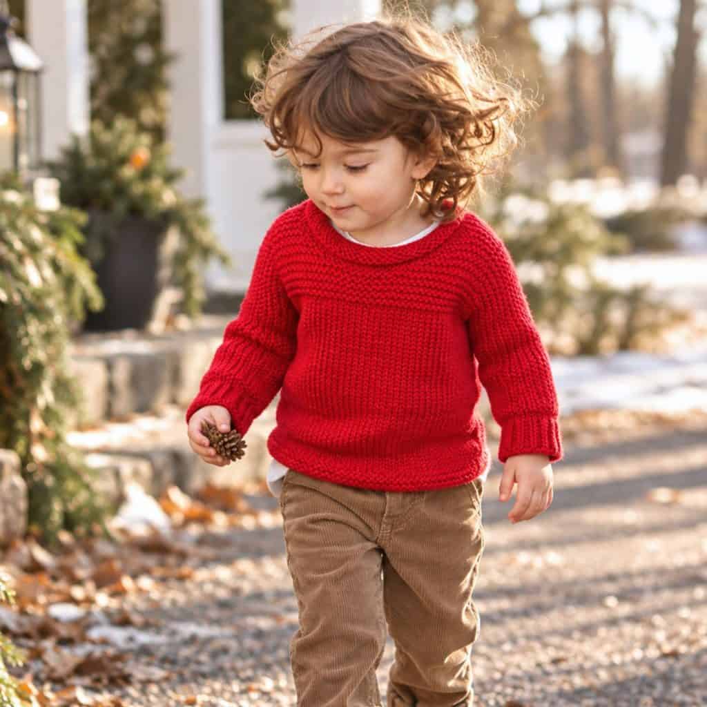 Easy One-Piece Toddler Sweater Knitting Pattern (Beginner-Friendly & Minimal Seaming)