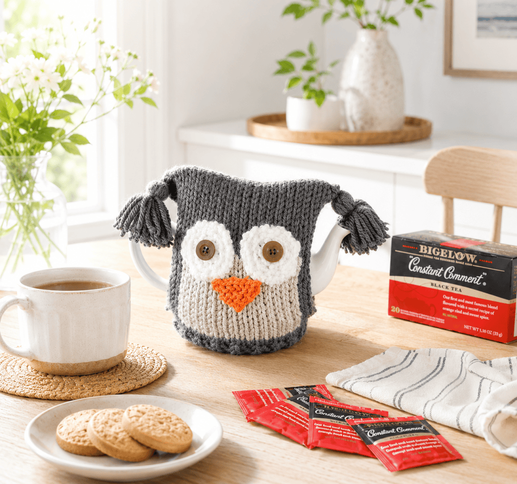 Easy Owl Teapot Cozy Knitting Pattern (Beginner-Friendly & Adorable Kitchen Decor)