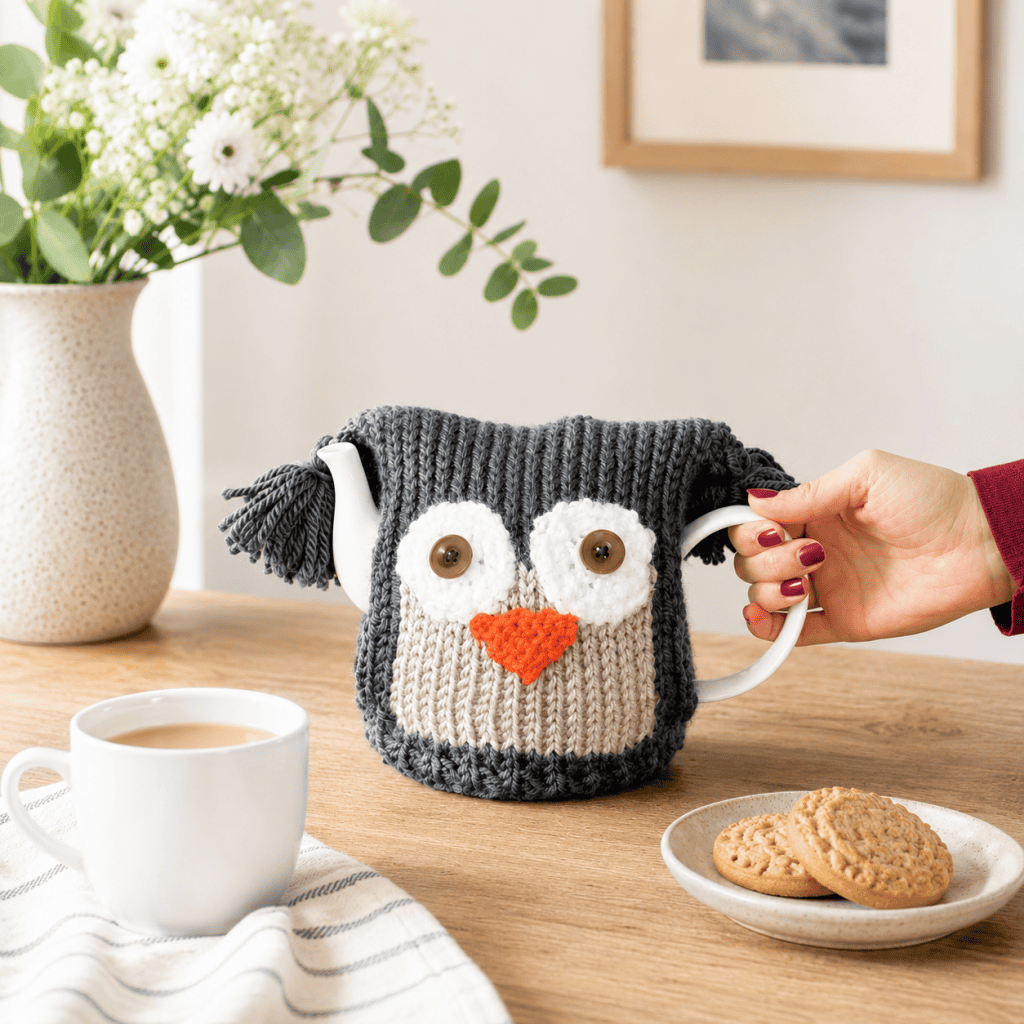 Easy Owl Teapot Cozy Knitting Pattern (Beginner-Friendly & Adorable Kitchen Decor)
