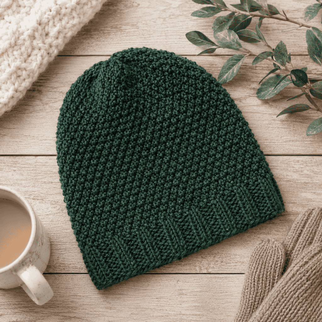 Seed Stitch Beanie Knitting Pattern (Easy + Classic Texture Hat You’ll Wear All Winter)