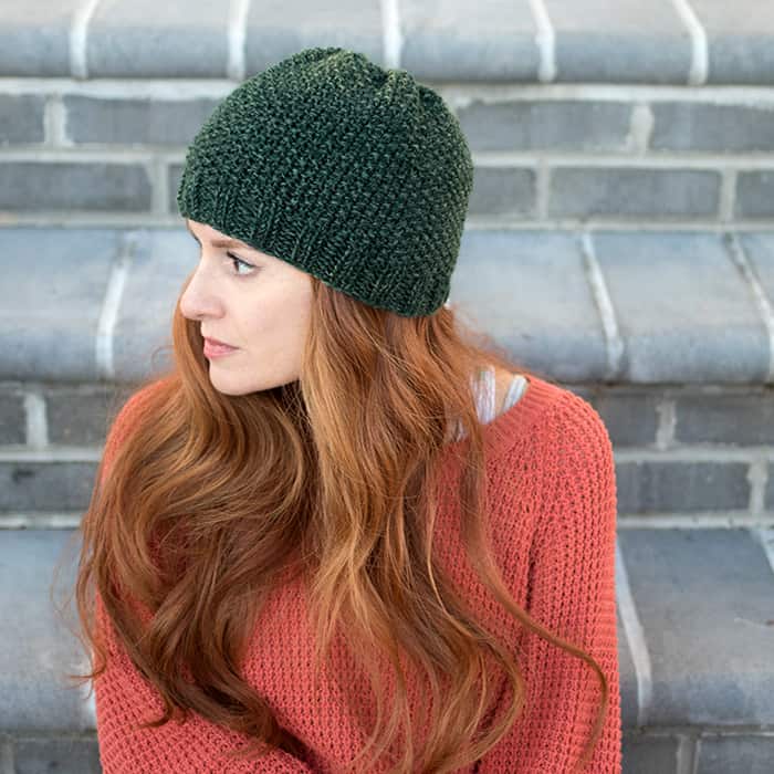 Seed Stitch Beanie Knitting Pattern