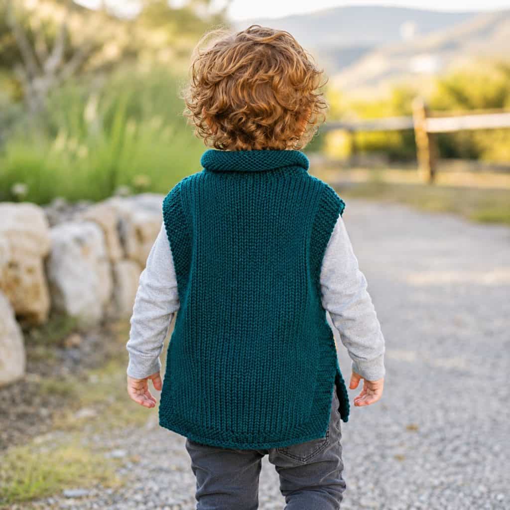 Easy Toddler Sleeveless Sweater Knitting Pattern (Beginner-Friendly + Knit Flat)