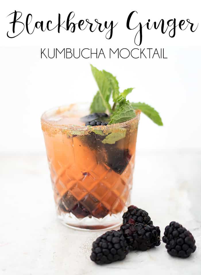 Blackberry Ginger Kumbucha Mocktail