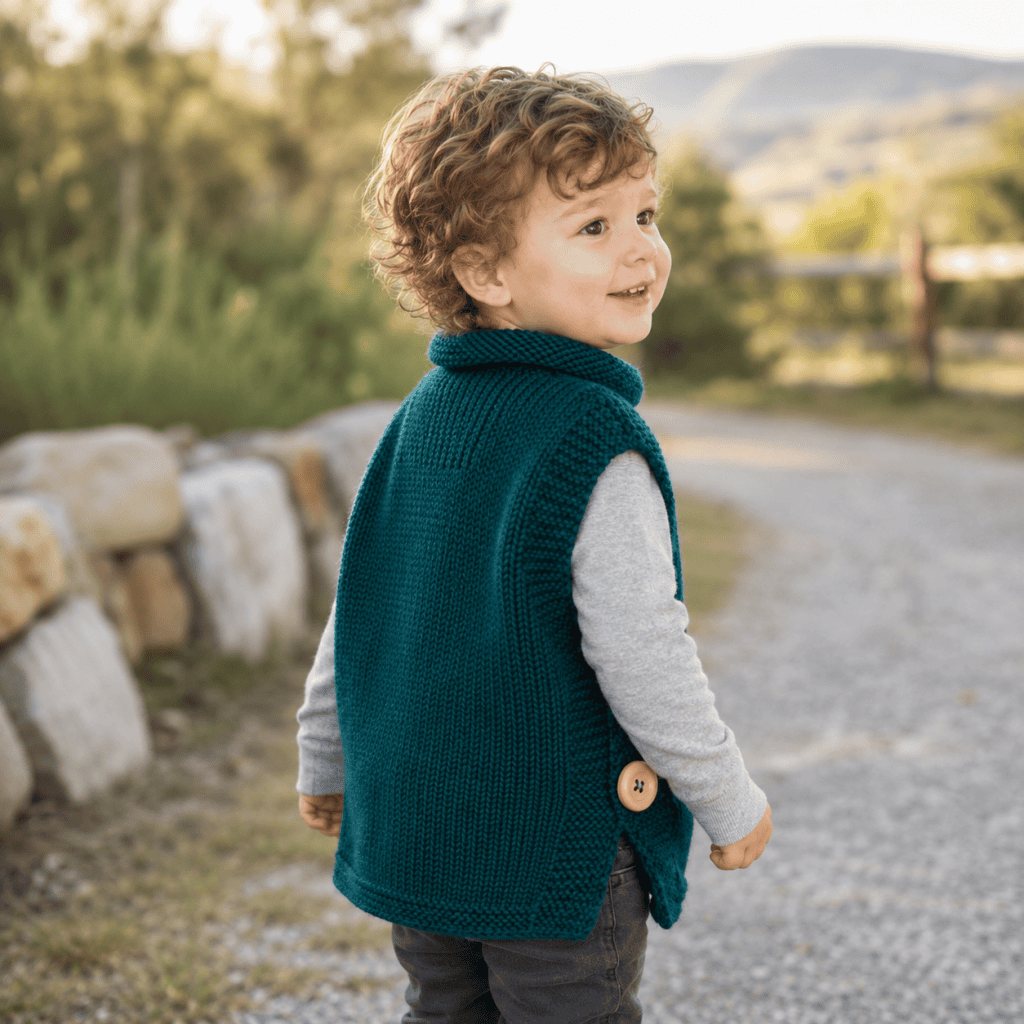 Easy Toddler Sleeveless Sweater Knitting Pattern (Beginner-Friendly + Knit Flat)
