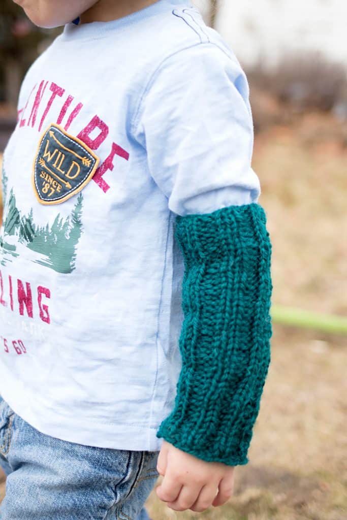 Kids Arm Warmers Free Knitting Pattern