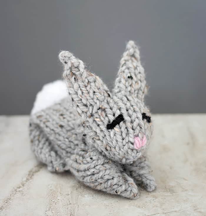 One Square Bunny Knitting Pattern