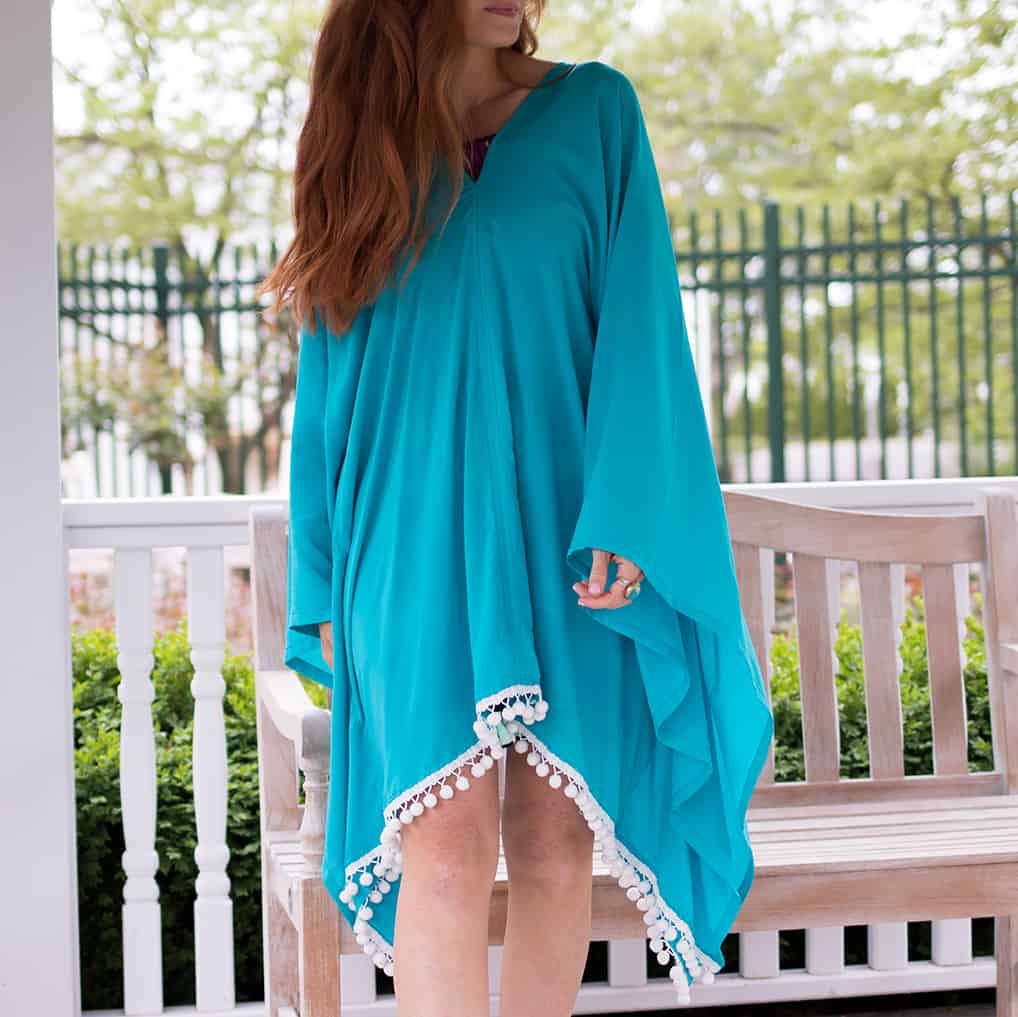 How to Sew An Easy Caftan Dress- No Pattern Needed!