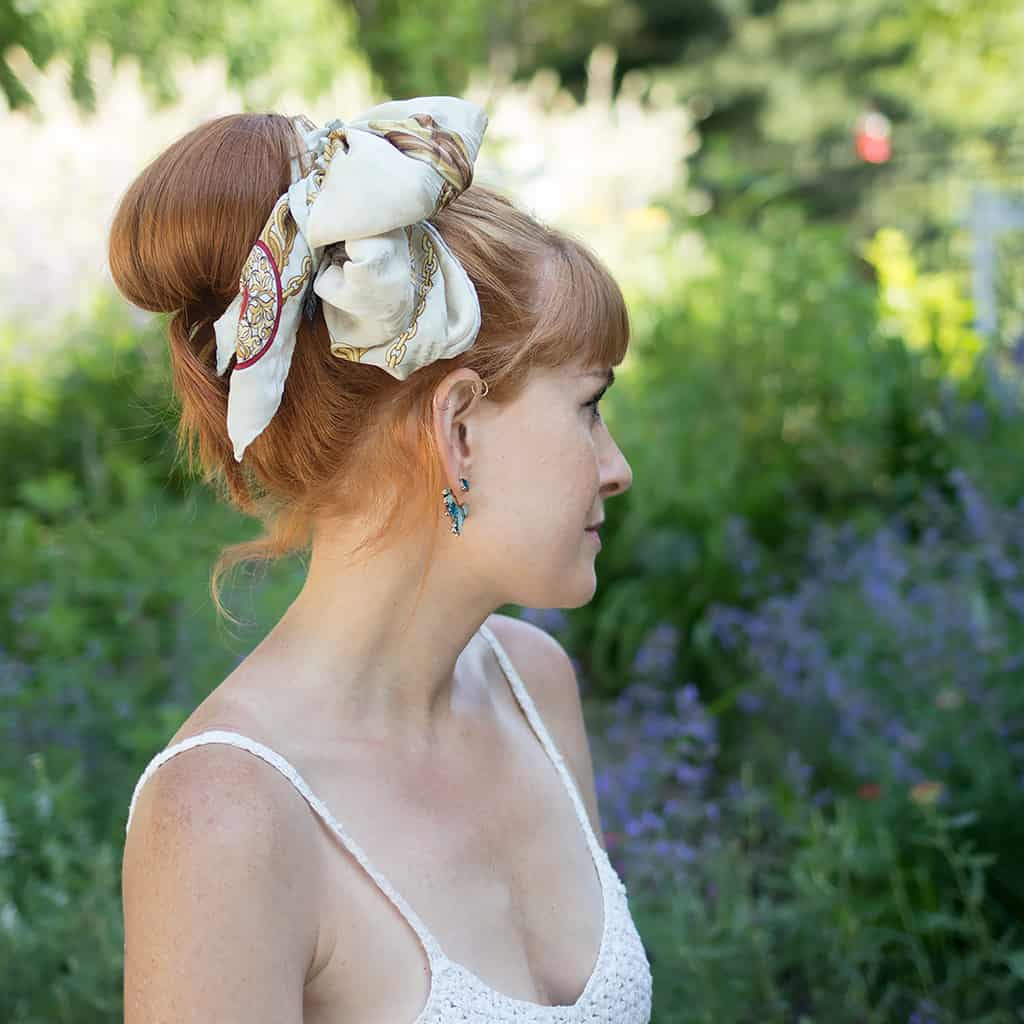 Easy Scarf Updo- Perfect for Hot and Humid Days