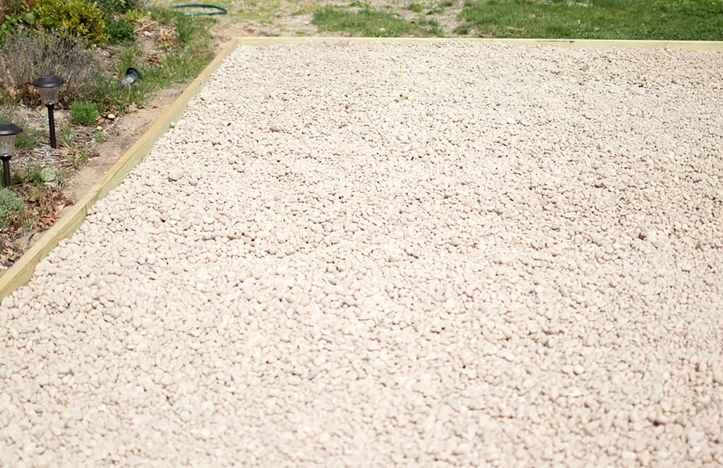 Pea Gravel Patio DIY