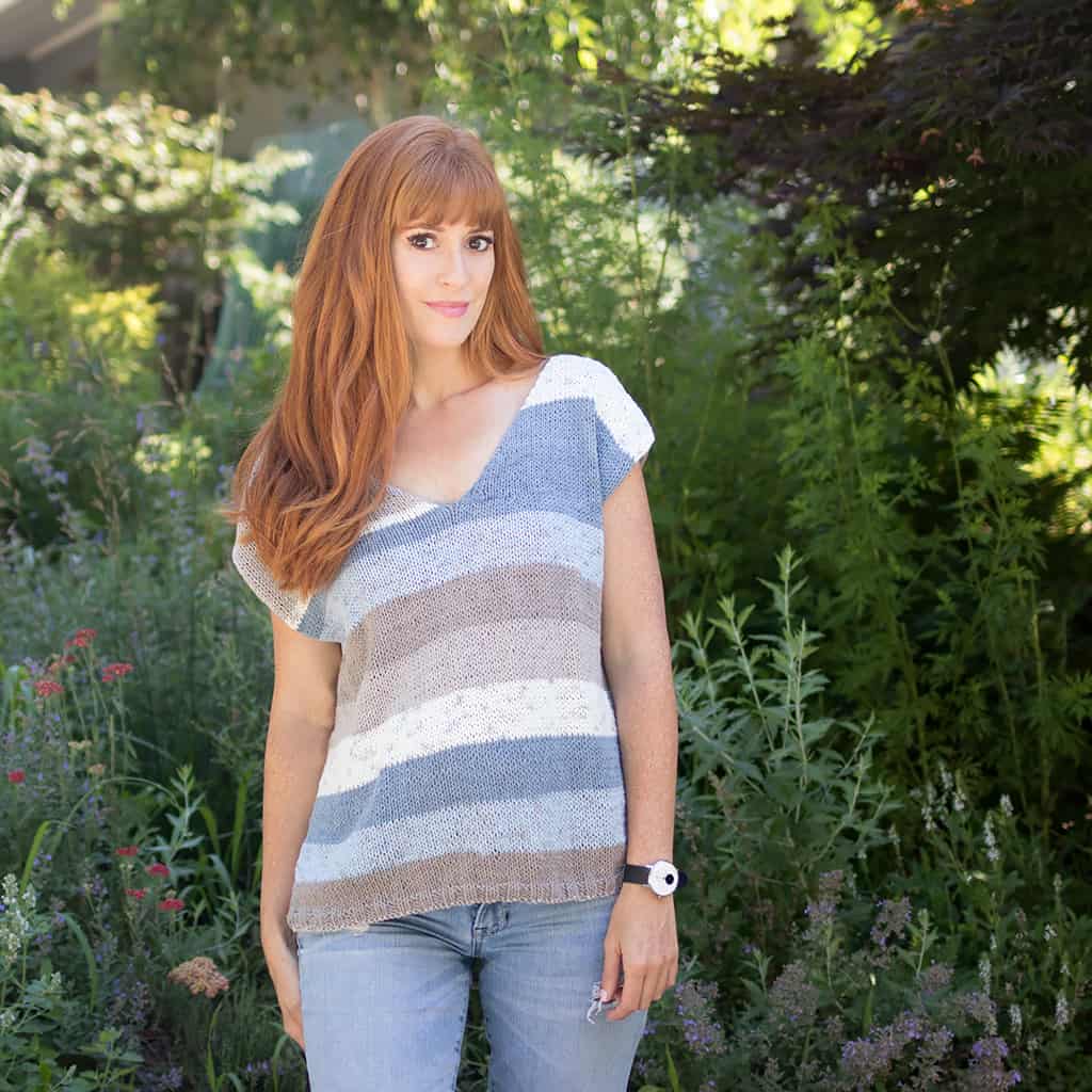 Summer Sweater Knitting Pattern by Gina Michele