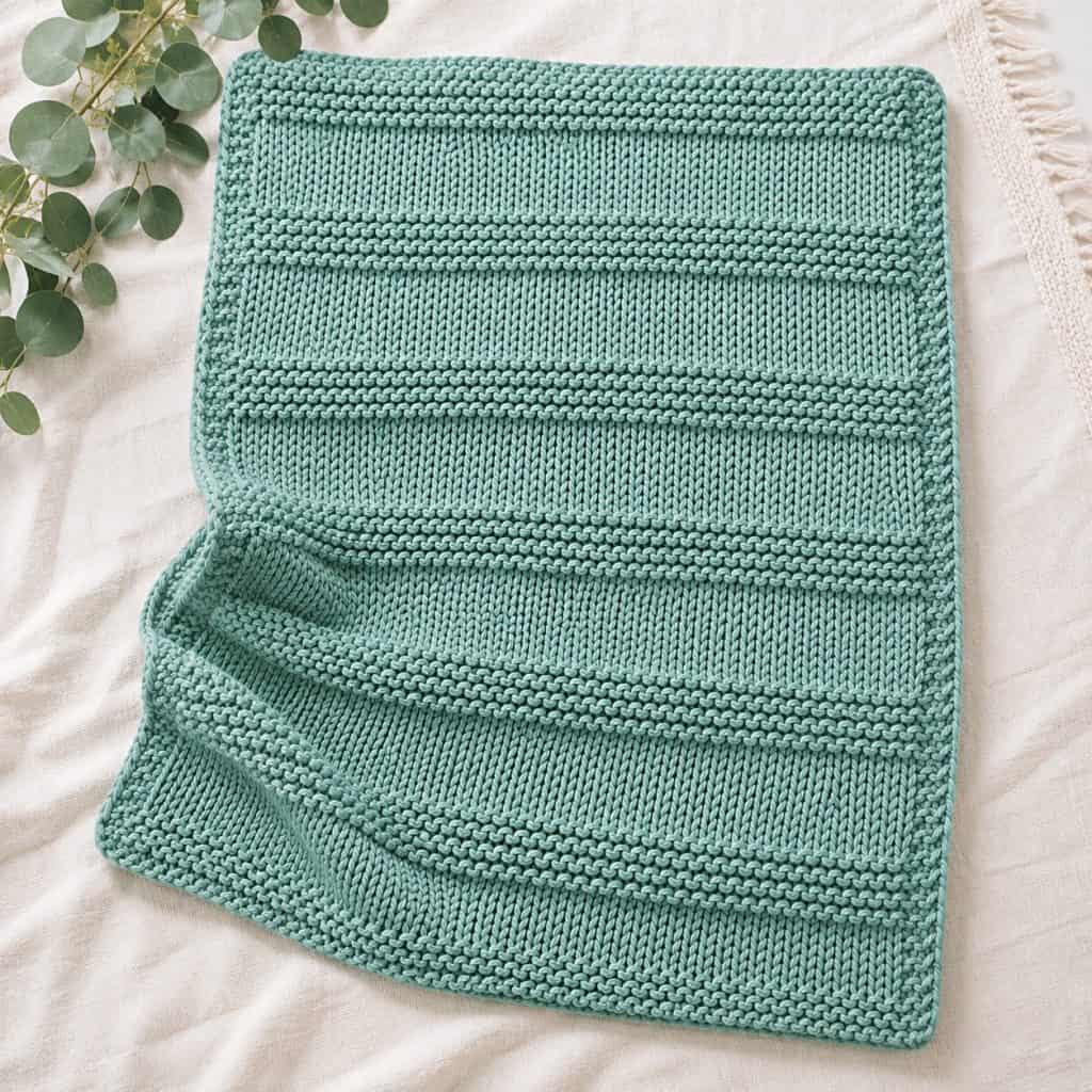 Easy Garter Stripe Baby Blanket Knitting Pattern (Beginner-Friendly & Cozy)
