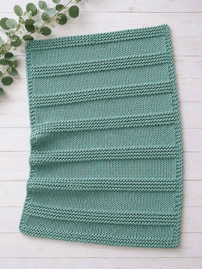 Easy Garter Stripe Baby Blanket Knitting Pattern (Beginner-Friendly & Cozy)