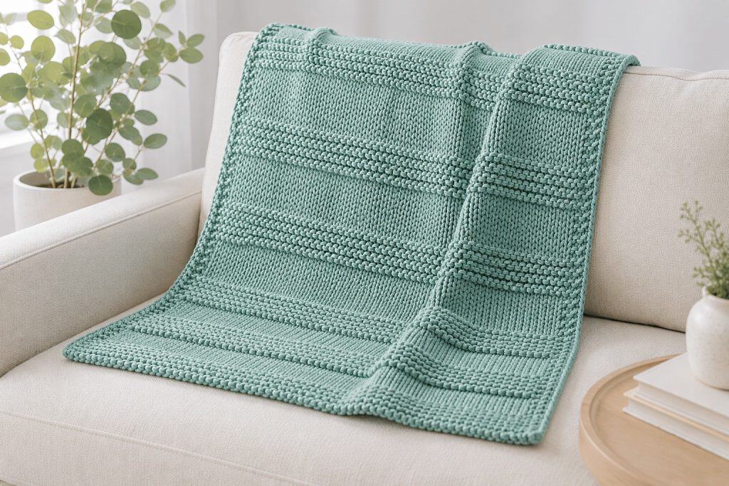 Easy Garter Stripe Baby Blanket Knitting Pattern (Beginner-Friendly & Cozy)