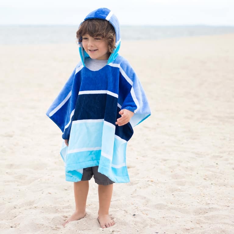 How to Sew a Kids Beach Towel Poncho- no pattern necessary!