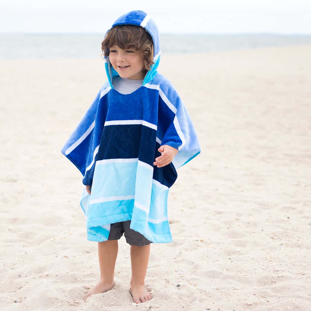 How to Sew a Kids Beach Towel Poncho no pattern necessary