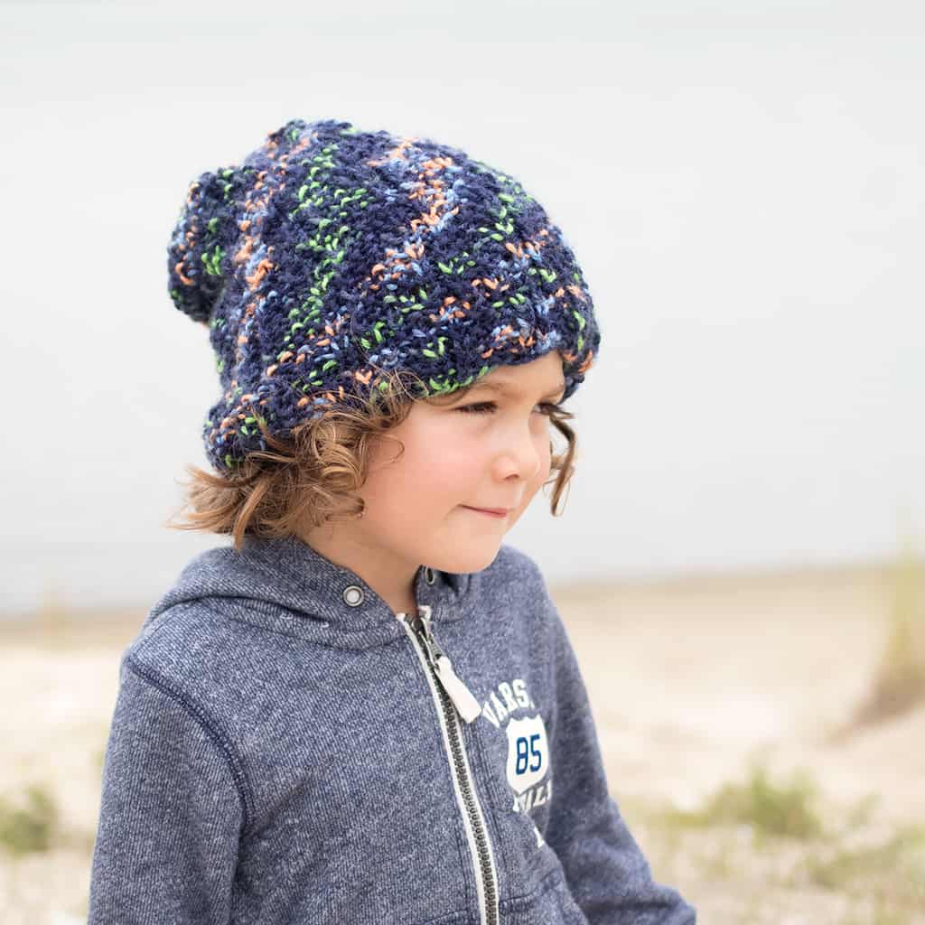 Kids Slouch Hat Knitting Pattern