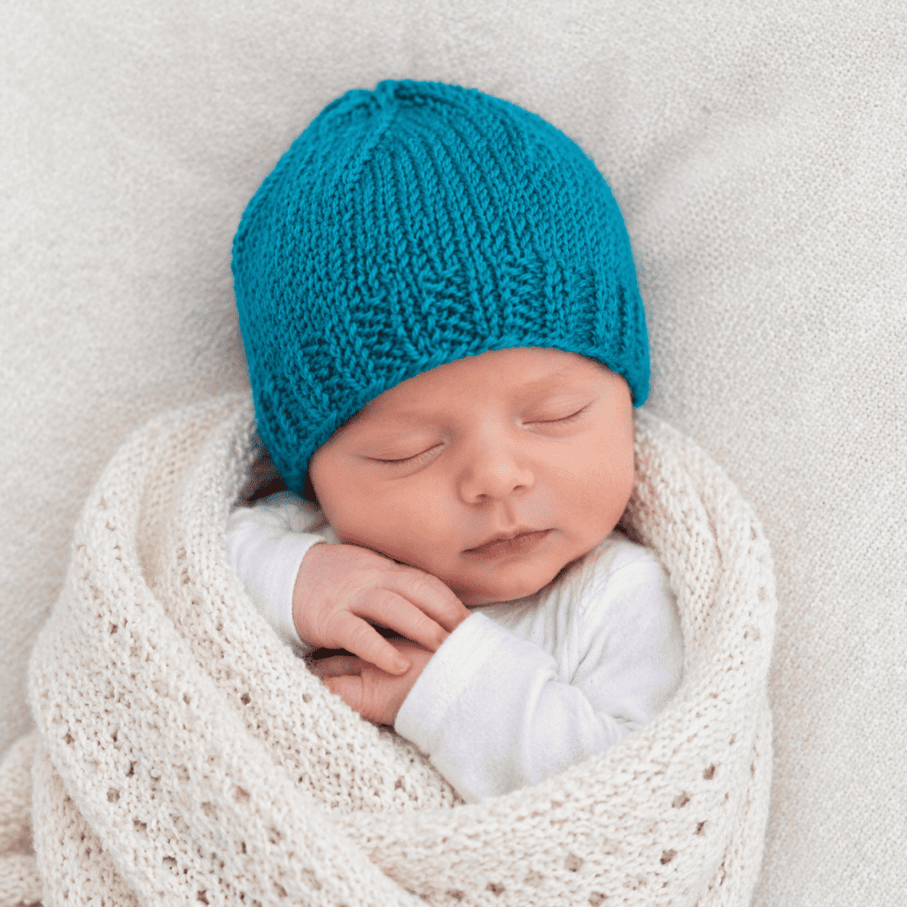 Newborn Hat Knitting Pattern (Beginner-Friendly & Knit in the Round)