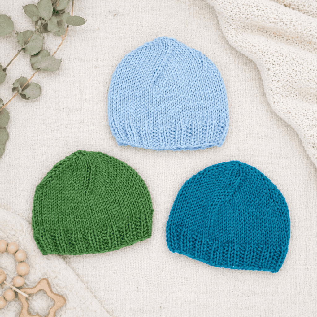 Newborn Hat Knitting Pattern (Beginner-Friendly & Knit in the Round)