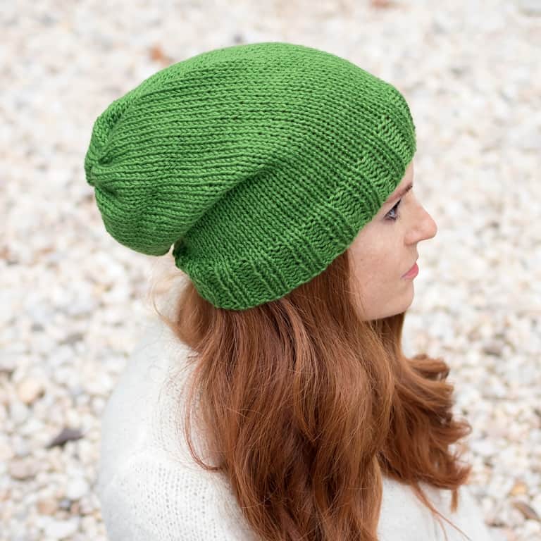 Beginner Flat Knit Hat Knitting Pattern