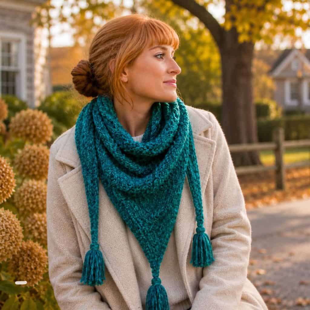Easy Triangle Scarf Knitting Pattern (Beginner-Friendly Cozy Wrap You'll Love)