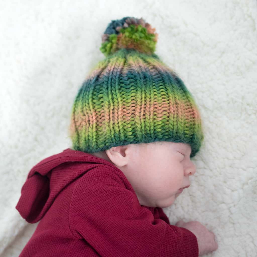 Newborn Ribbed Hat Knitting Pattern