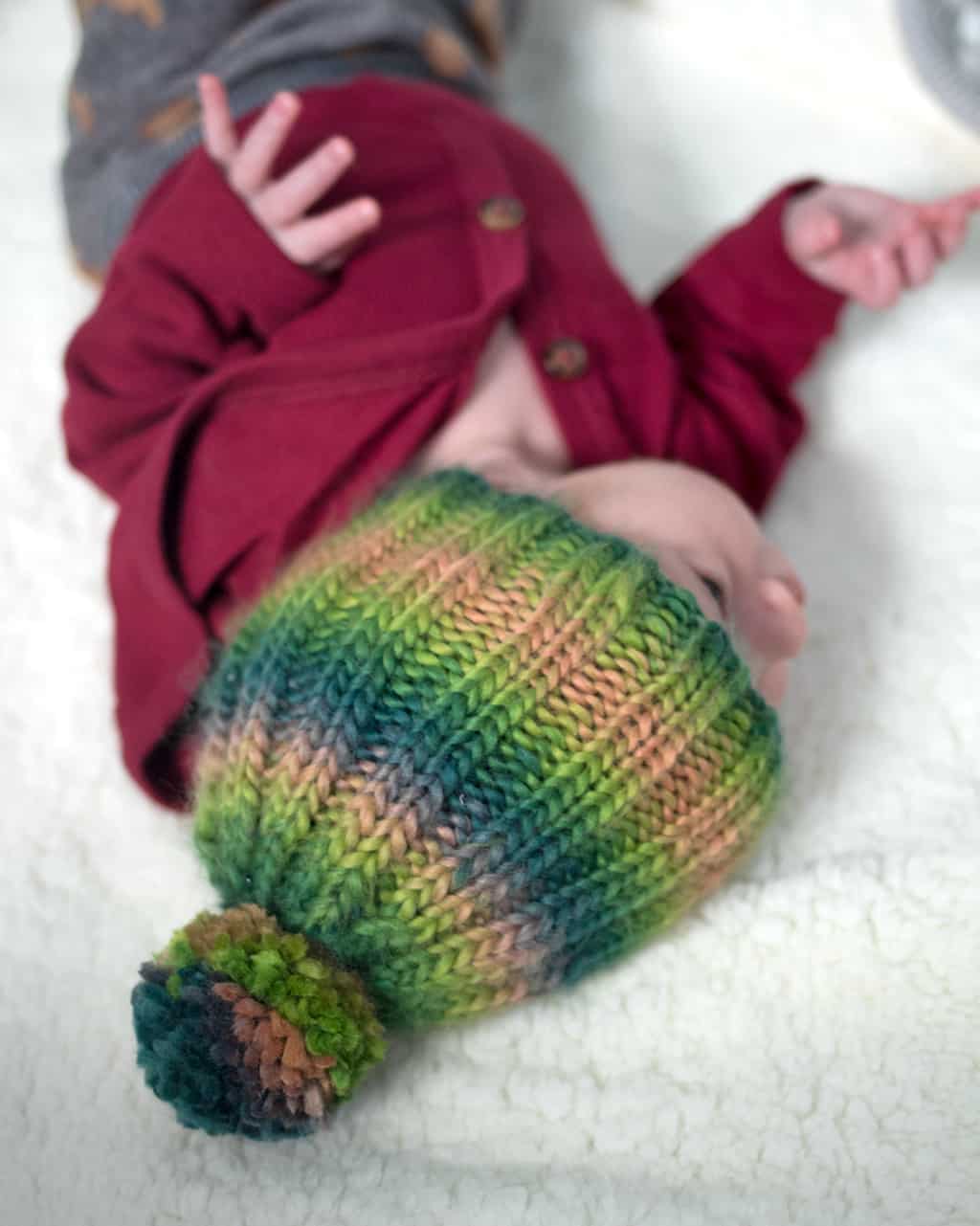 Newborn Ribbed Hat Knitting Pattern