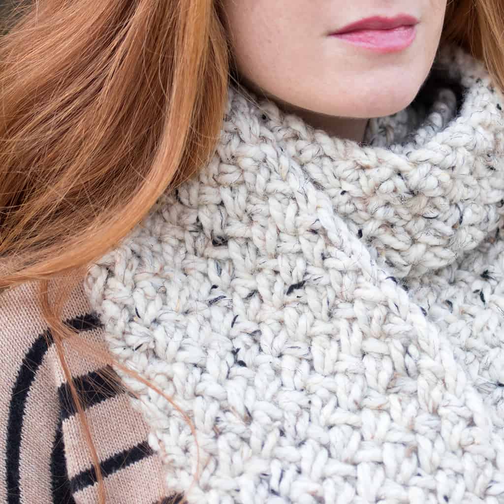Woven Stitch Scarf Knitting Pattern and Video Tutorial