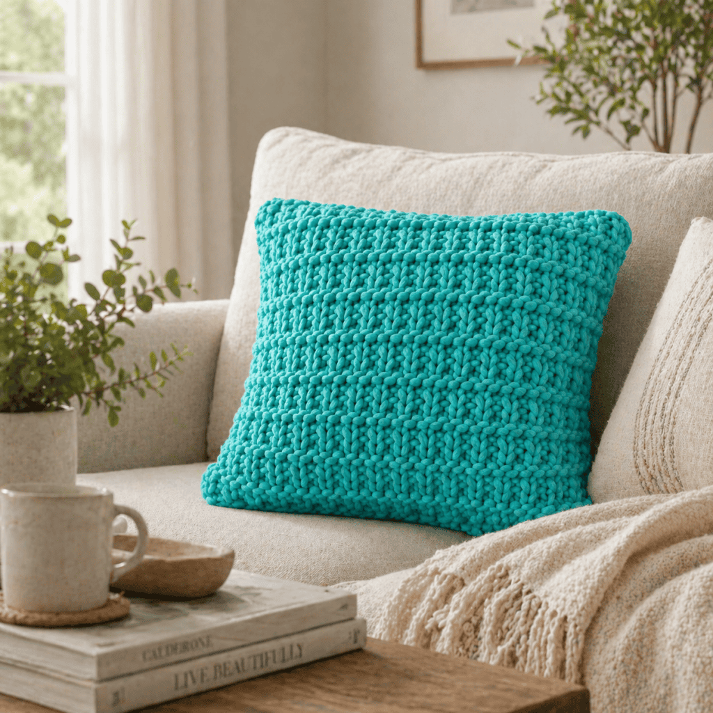 Hurdle Stitch Pillow Knitting Pattern (Easy Beginner Pillow You Can Make This Weekend)