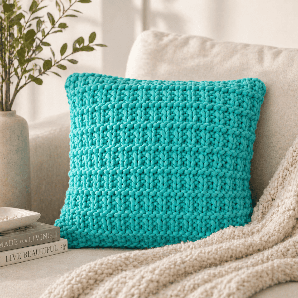 Hurdle Stitch Pillow Knitting Pattern (Easy Beginner Pillow You Can Make This Weekend)