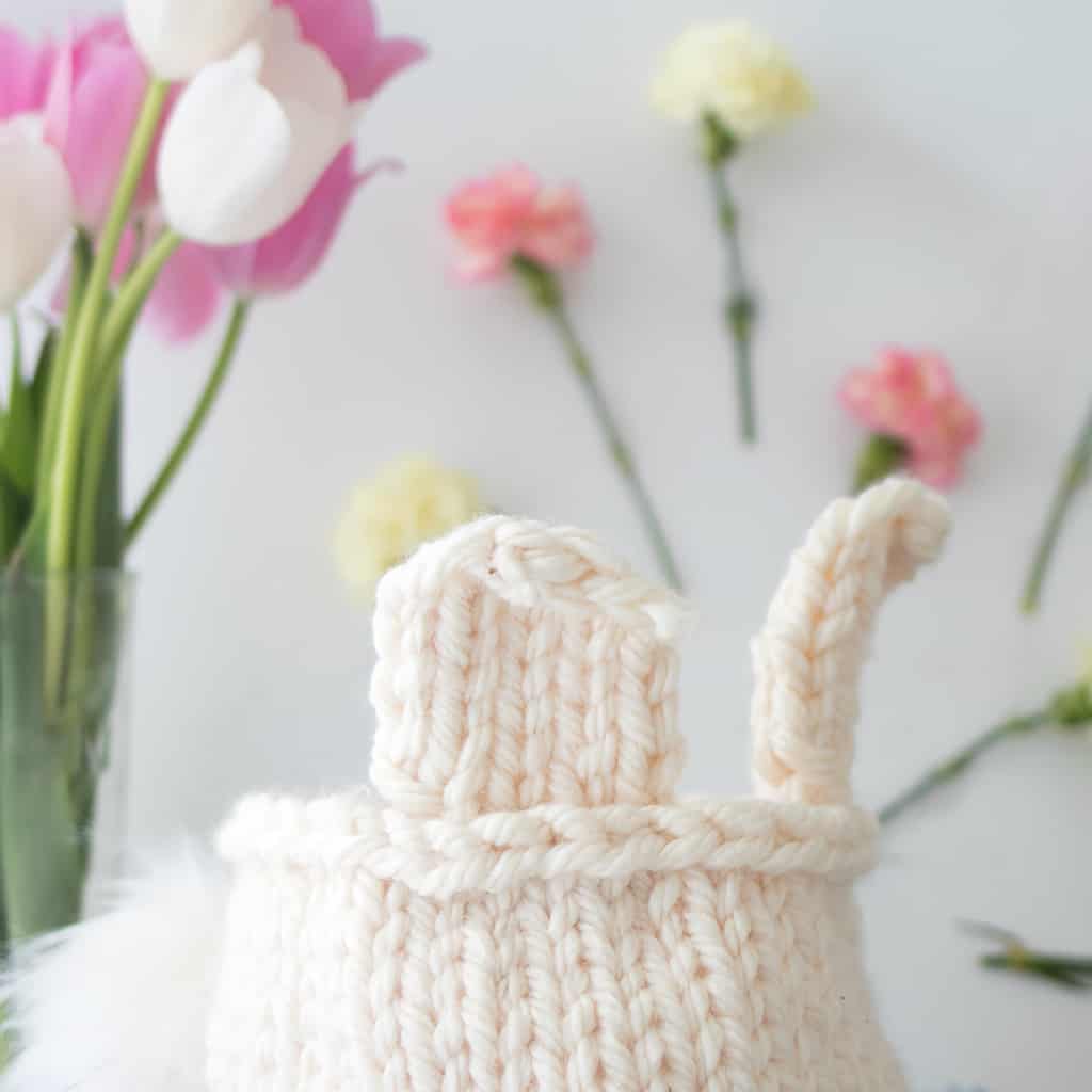 Easy Bunny Basket Knitting Pattern